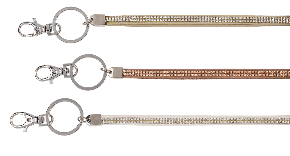 Lanyard with edging & carabiner hook,