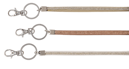 Lanyard with edging & carabiner hook,