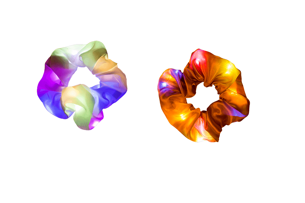 Textile Hair Ribbon, Scrunchie with LED