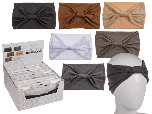 Textile Hairband, Bow, approx. 14 x 24 cm,