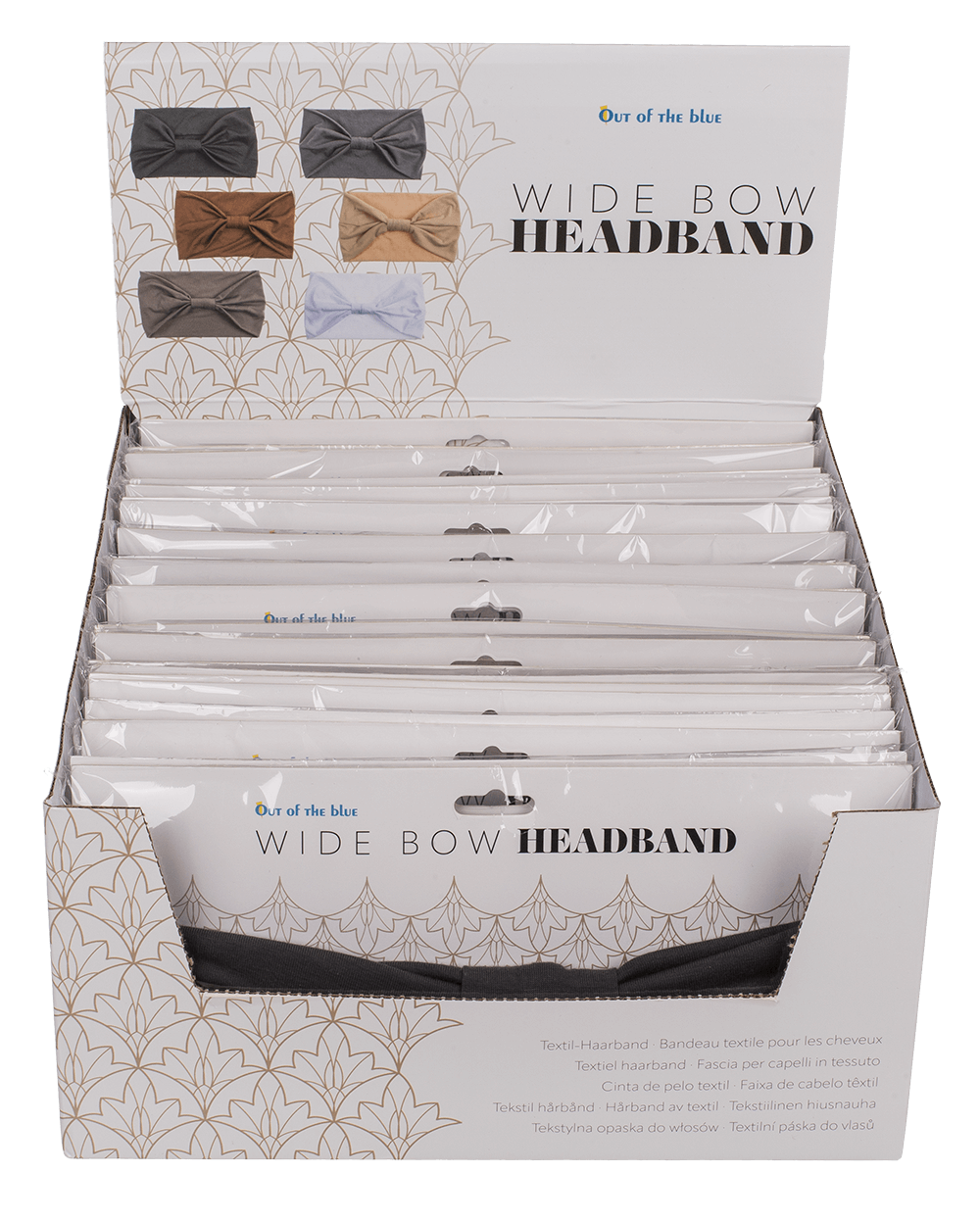 Textile Hairband, Bow, approx. 14 x 24 cm,