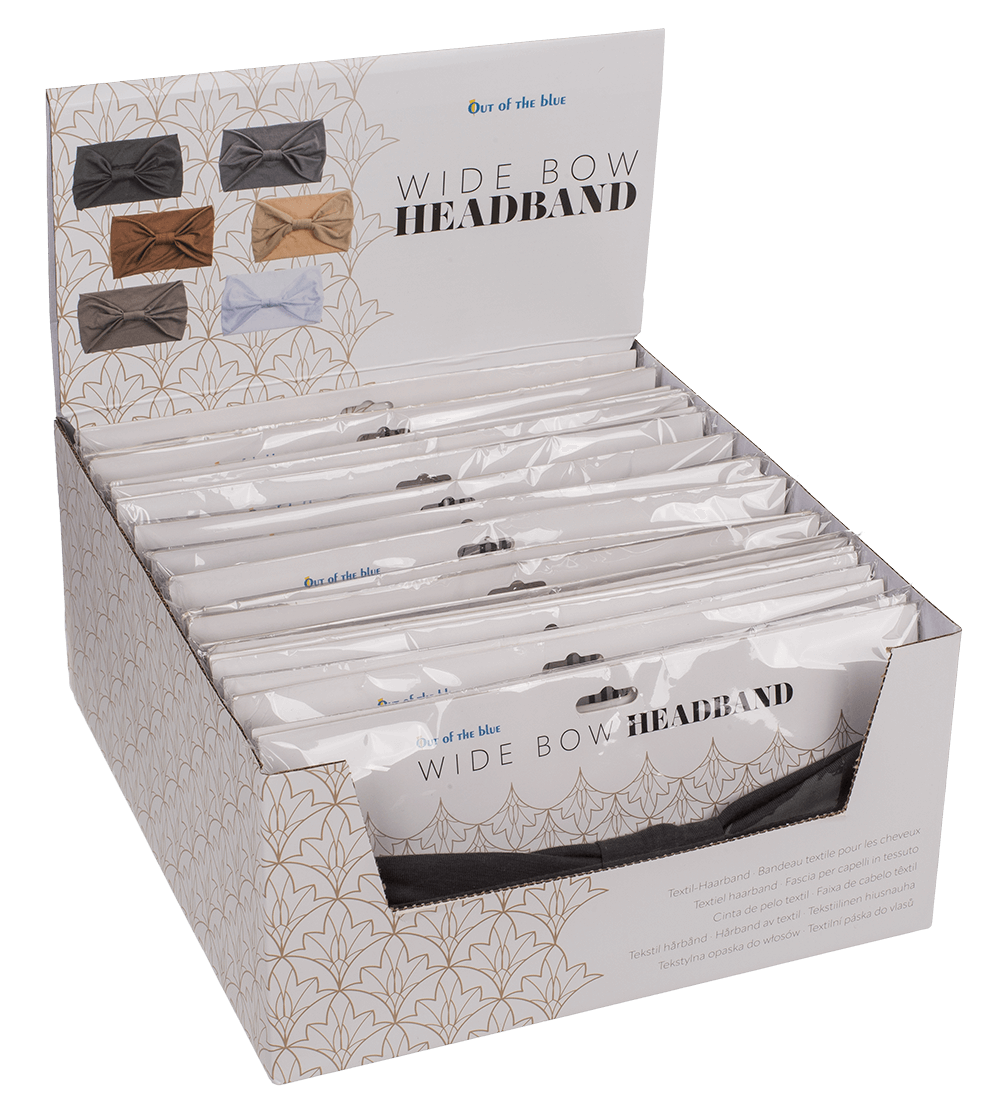 Textile Hairband, Bow, approx. 14 x 24 cm,