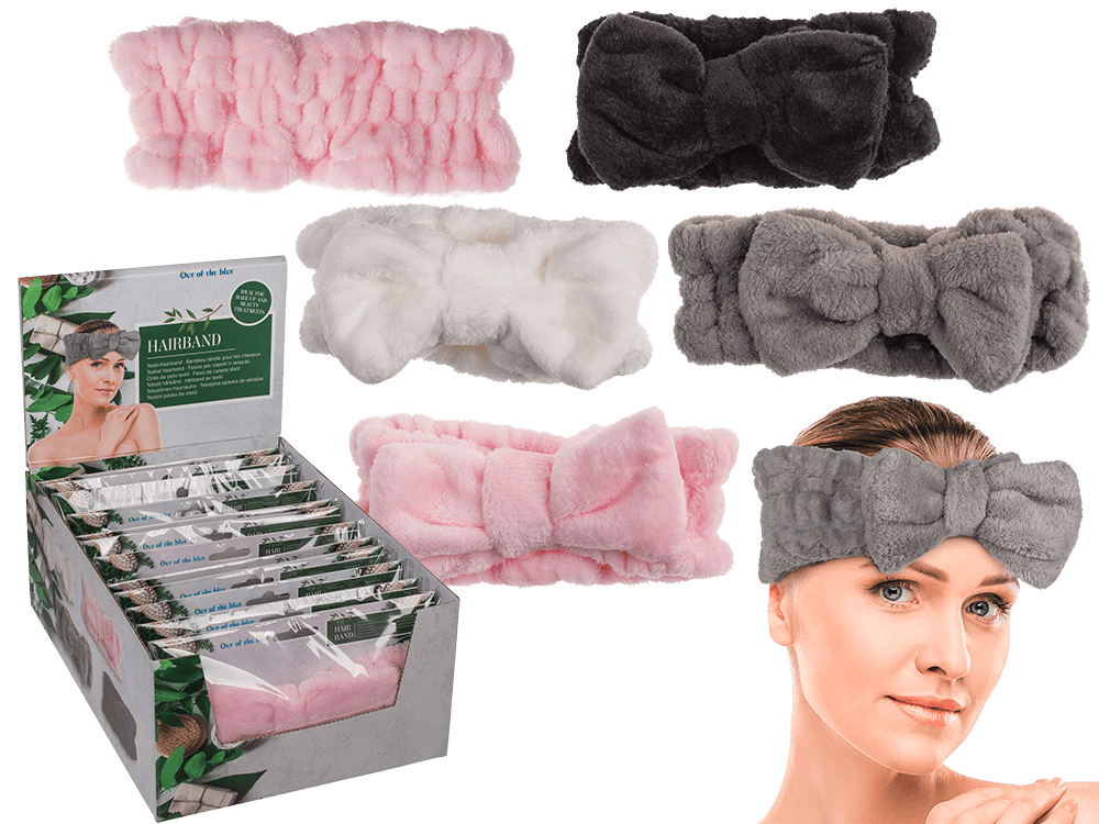 Textile Hairband, Fluffy Bow,