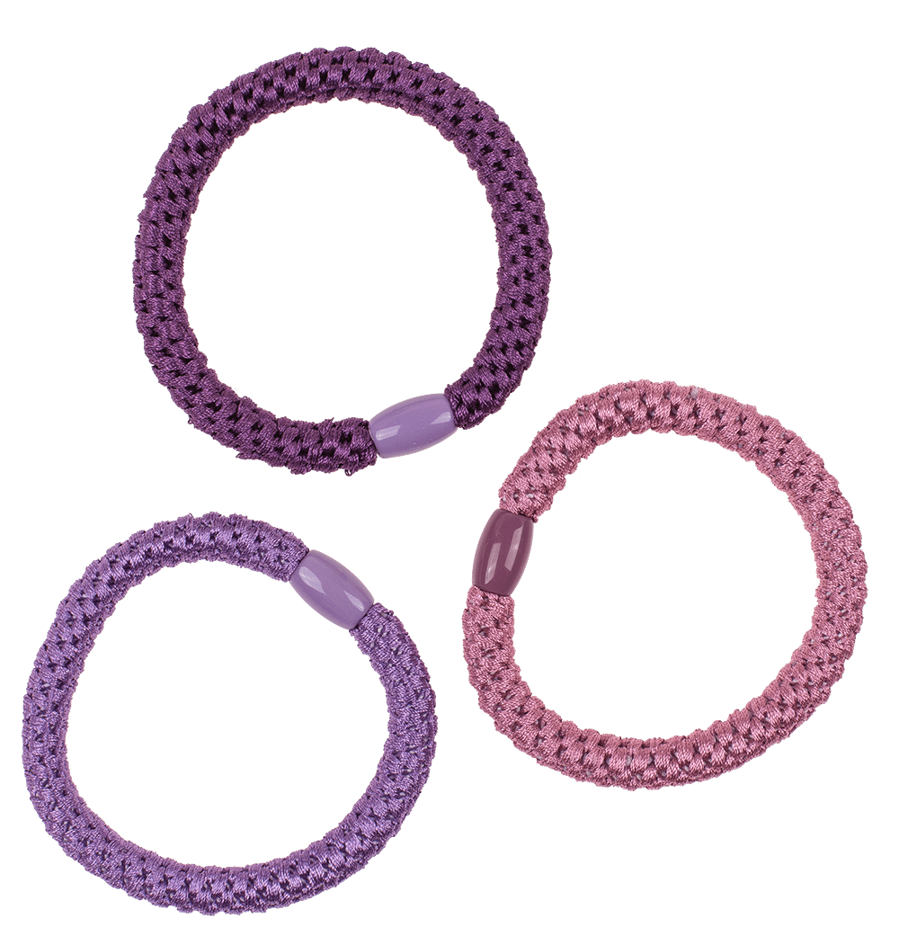 Textile hairband/bracelet, Purpls Shades,