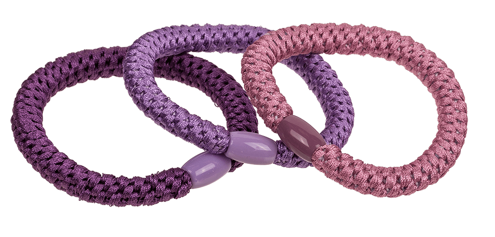 Textile hairband/bracelet, Purpls Shades,