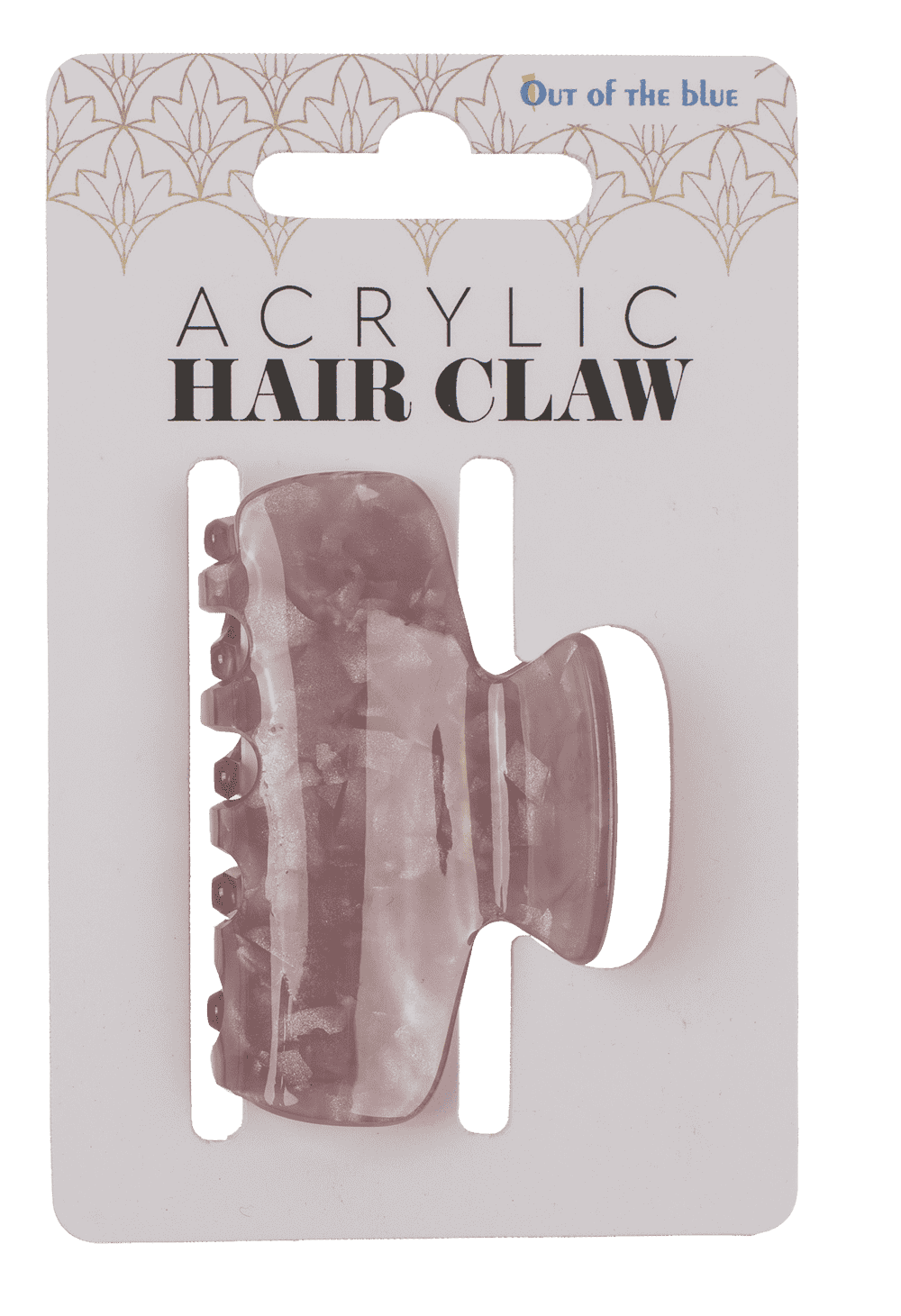 Acrylic hair claw, round, 6 cm,