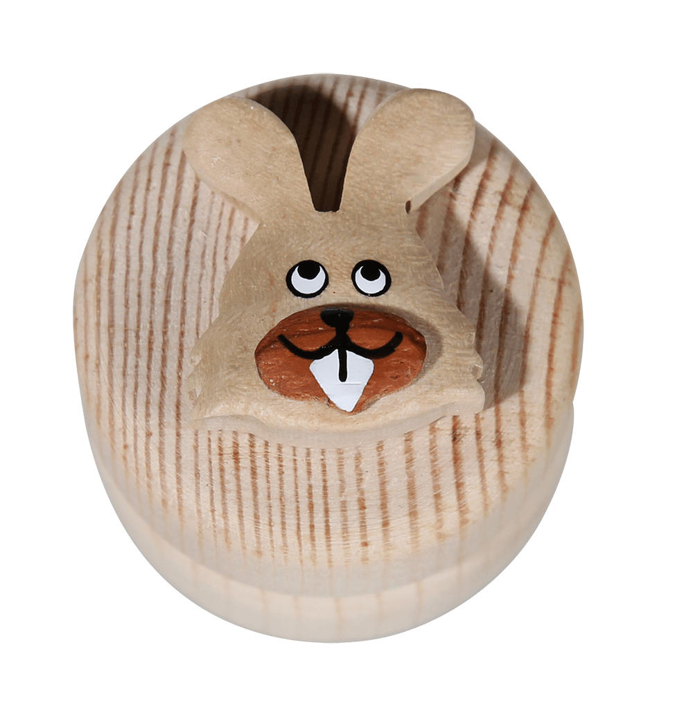 Natural wood milk teeth jar, Animals,