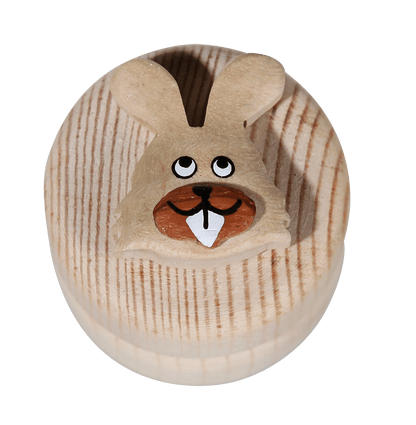 Natural wood milk teeth jar, Animals,