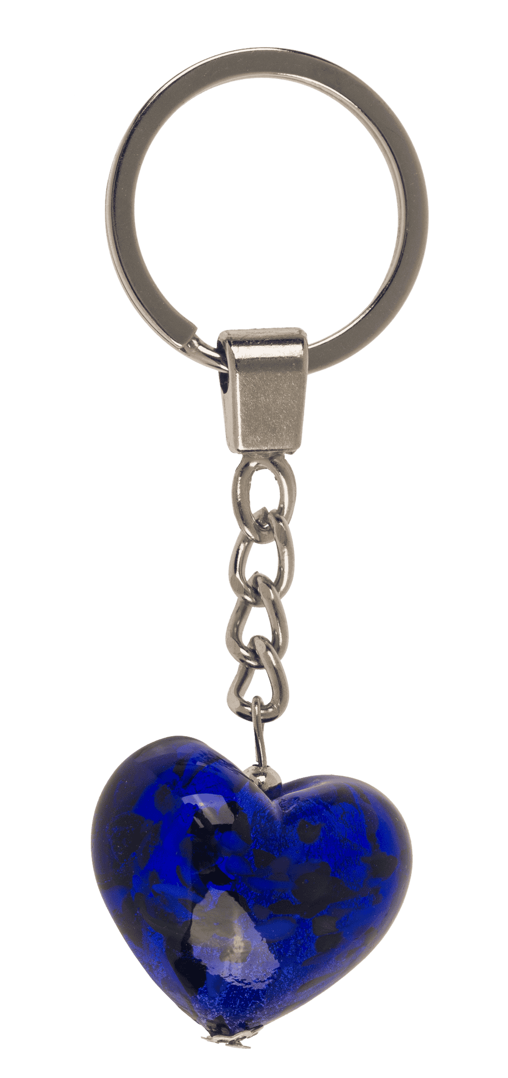 Keyring, glass heart,
