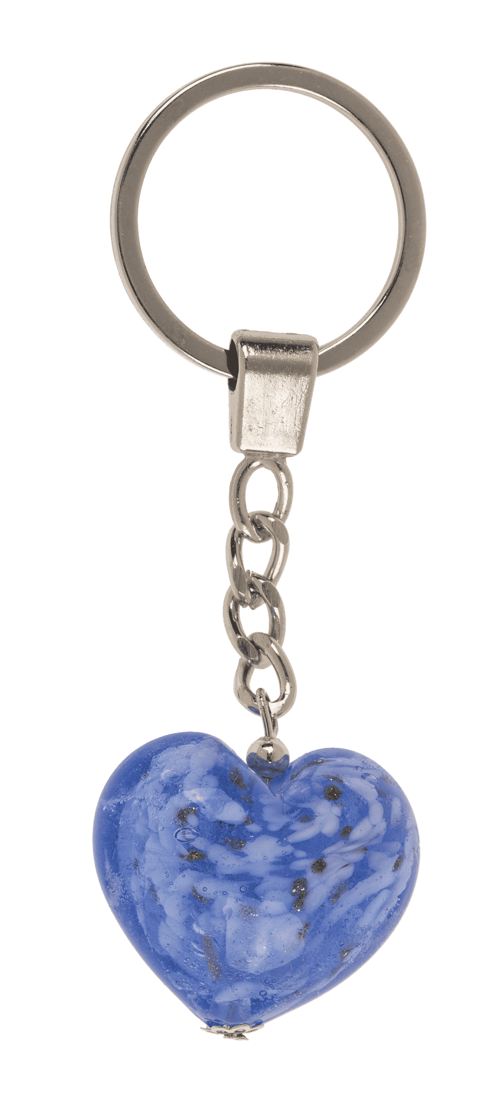 Keyring, glass heart,