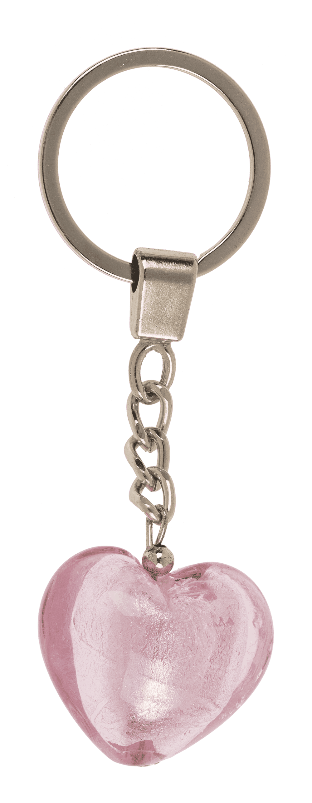 Keyring, glass heart,