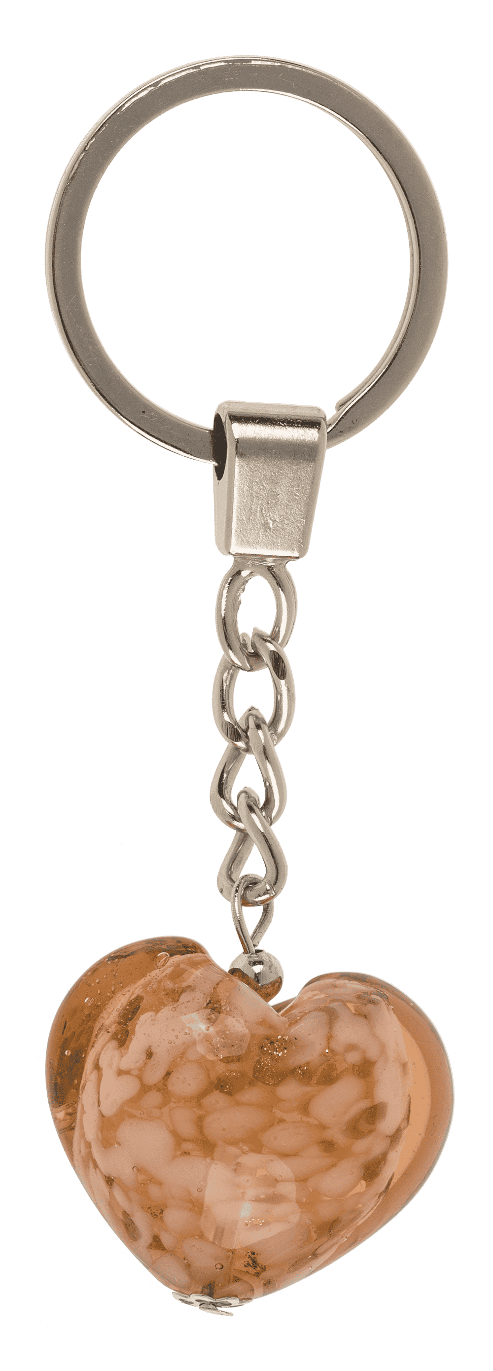 Keyring, glass heart,