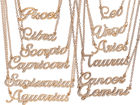 Necklace starter set, Zodiac, 12 ass.,