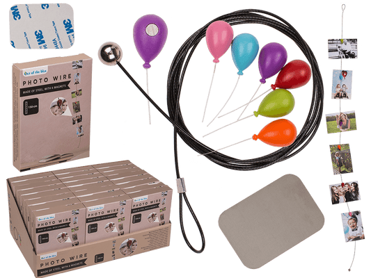 Photo steel wire with 6 magnets , Balloon,