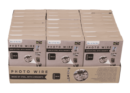 Photo steel wire with 6 magnets, Heart,