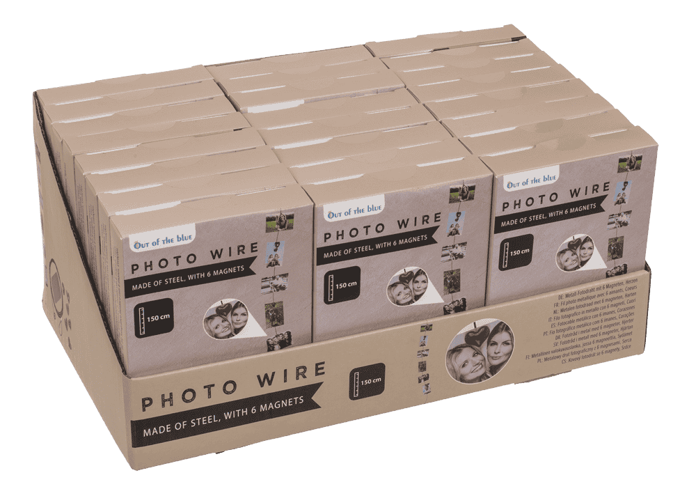 Photo steel wire with 6 magnets, Heart,