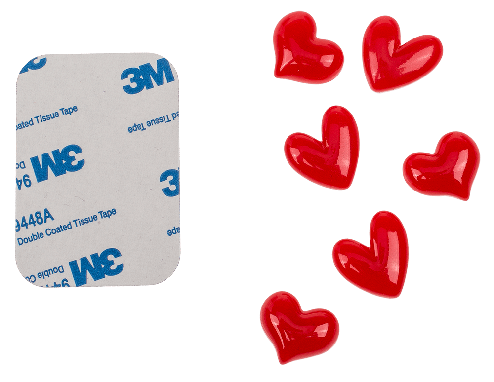 Photo steel wire with 6 magnets, Heart,