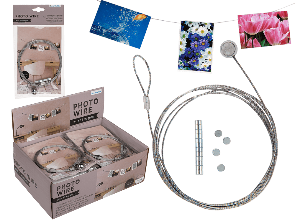 Photo steel wire with 12 magnets ,