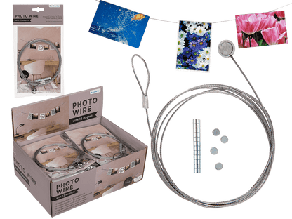 Photo steel wire with 12 magnets ,