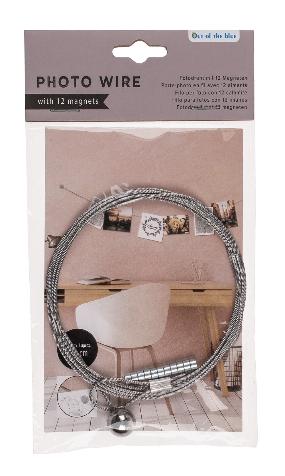 Photo steel wire with 12 magnets ,