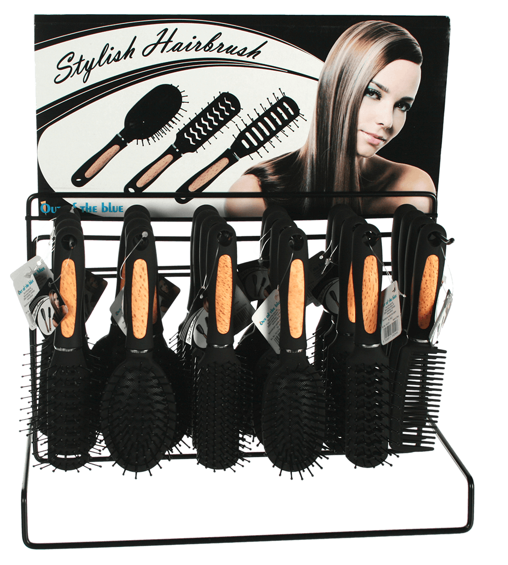 Hairbrush in wooden optic,