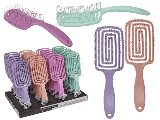 Flexible detangling brush,