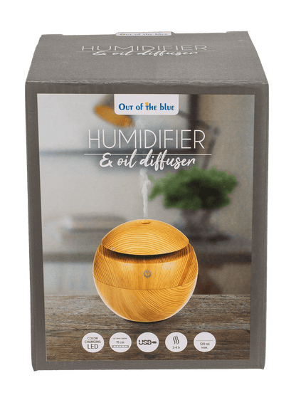 Mini humidifier/oil diffuser, Wooden Optic,