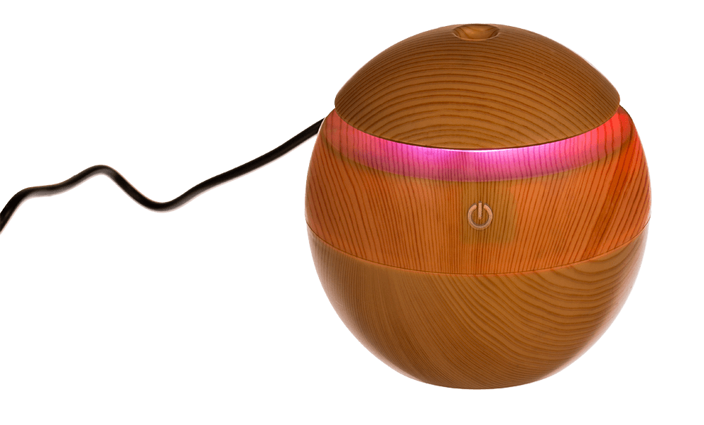 Mini humidifier/oil diffuser, Wooden Optic,