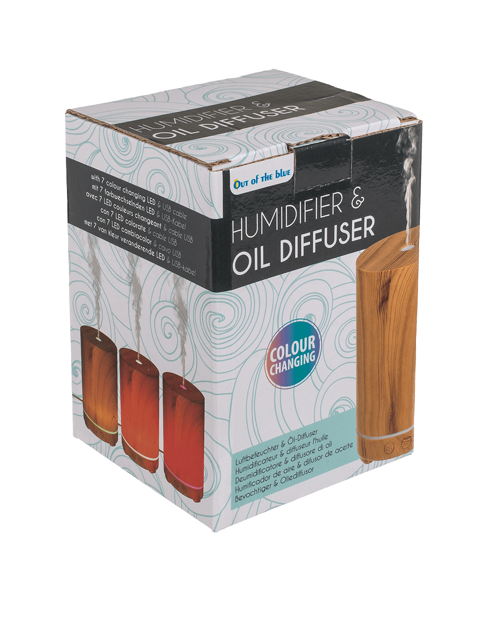 Mini humidifier/oil diffuser, Wooden Tower Optic