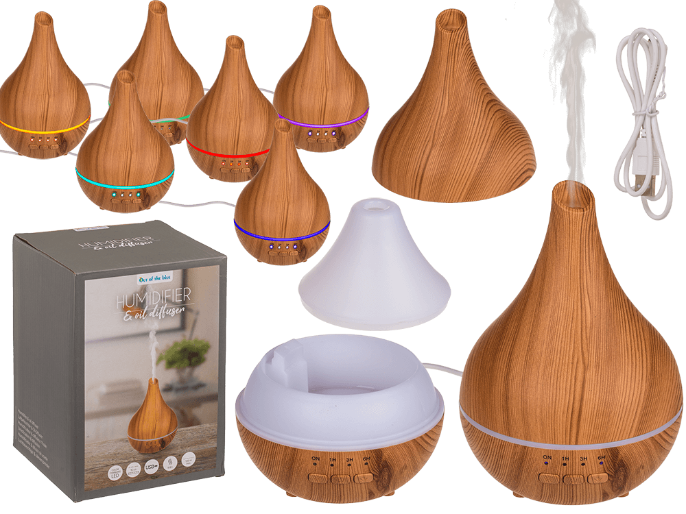 Humidifier/oil diffuser, Wooden Optic II,