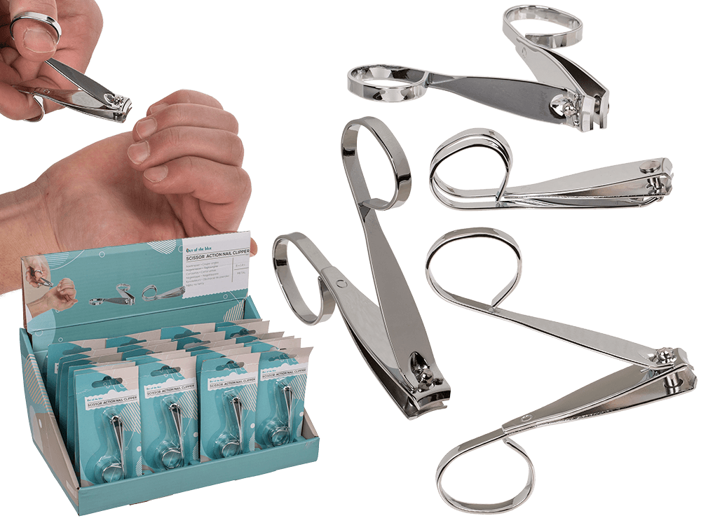 Scissor Action Nail Clippers, approx. 8 x 1,4 cm,