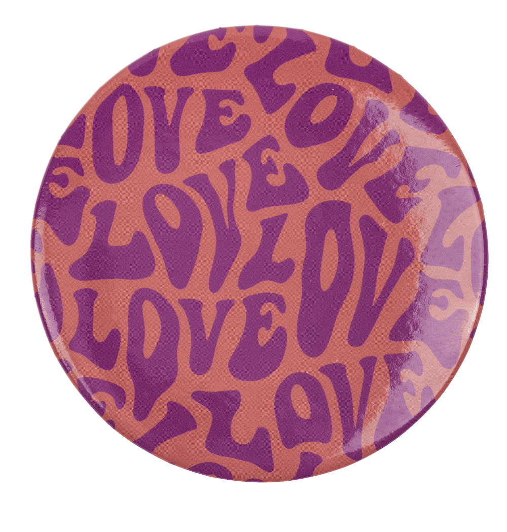 Round shaped pocket mirror, Love,