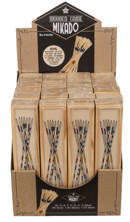 Wooden-micado game, ca. 19 cm, in wooden box,