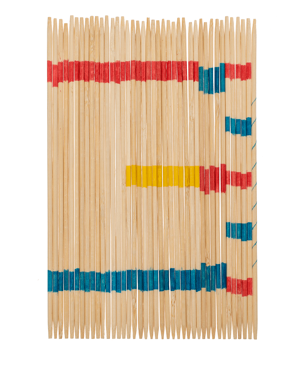 Wooden-micado game, ca. 19 cm, in wooden box,