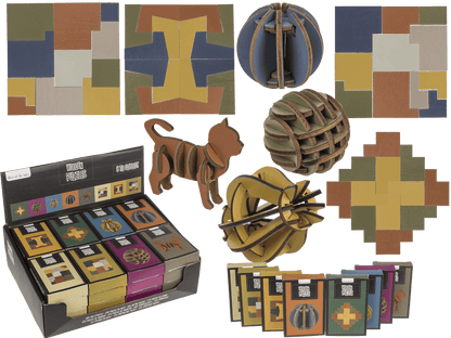 Wooden Puzzle, 8 ass.,