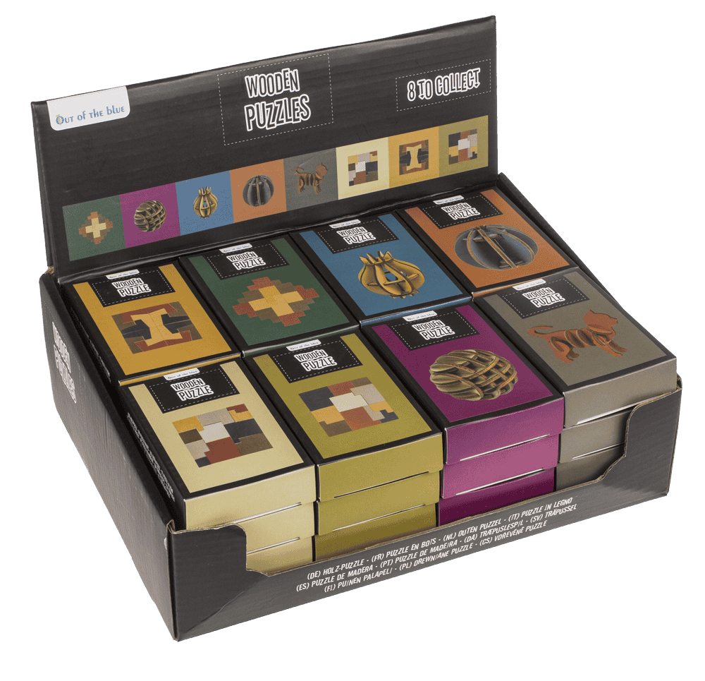 Wooden Puzzle, 8 ass.,