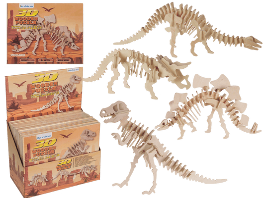 Natural Wooden 3D Puzzle, Dinosaur Skeleton I,