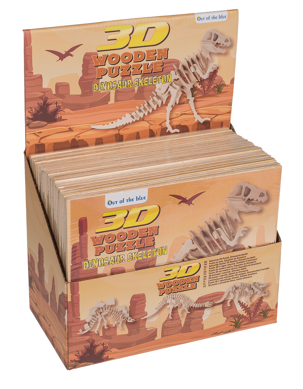 Natural Wooden 3D Puzzle, Dinosaur Skeleton I,