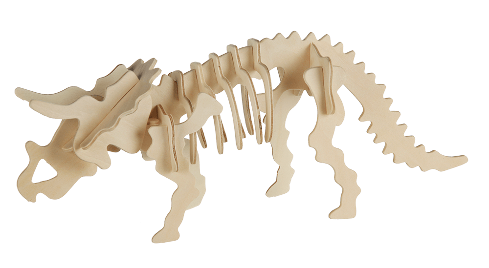Natural Wooden 3D Puzzle, Dinosaur Skeleton I,