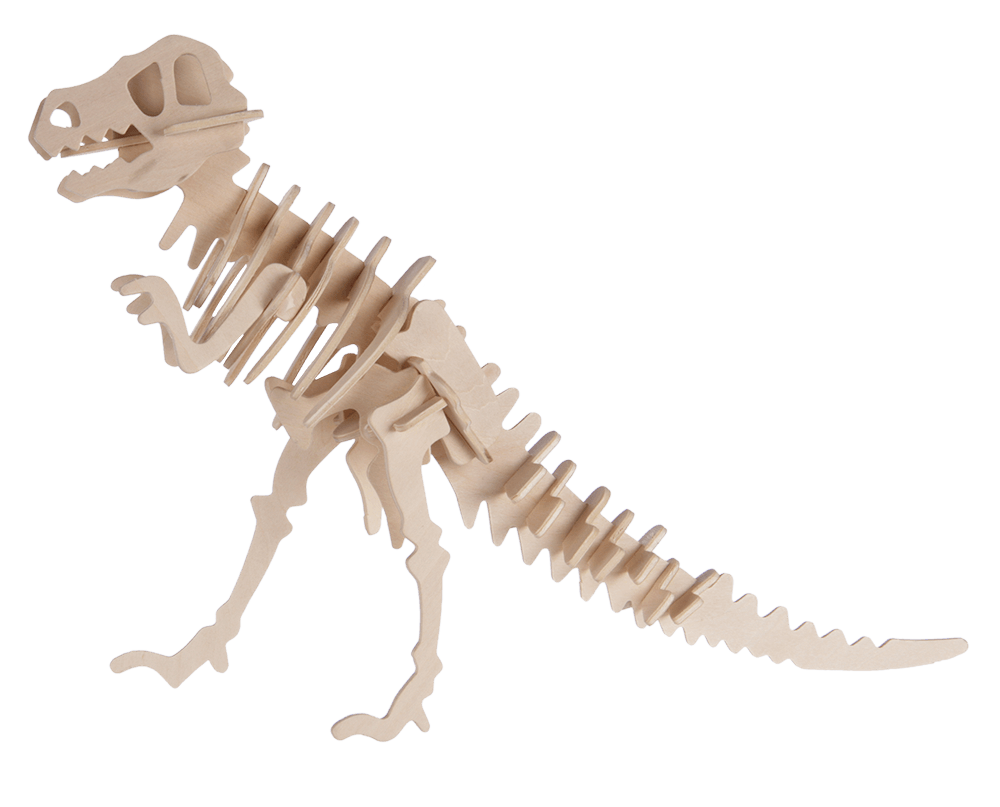 Natural Wooden 3D Puzzle, Dinosaur Skeleton I,