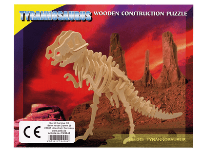 Natural Wooden 3D Puzzle, Dinosaur Skeleton I,