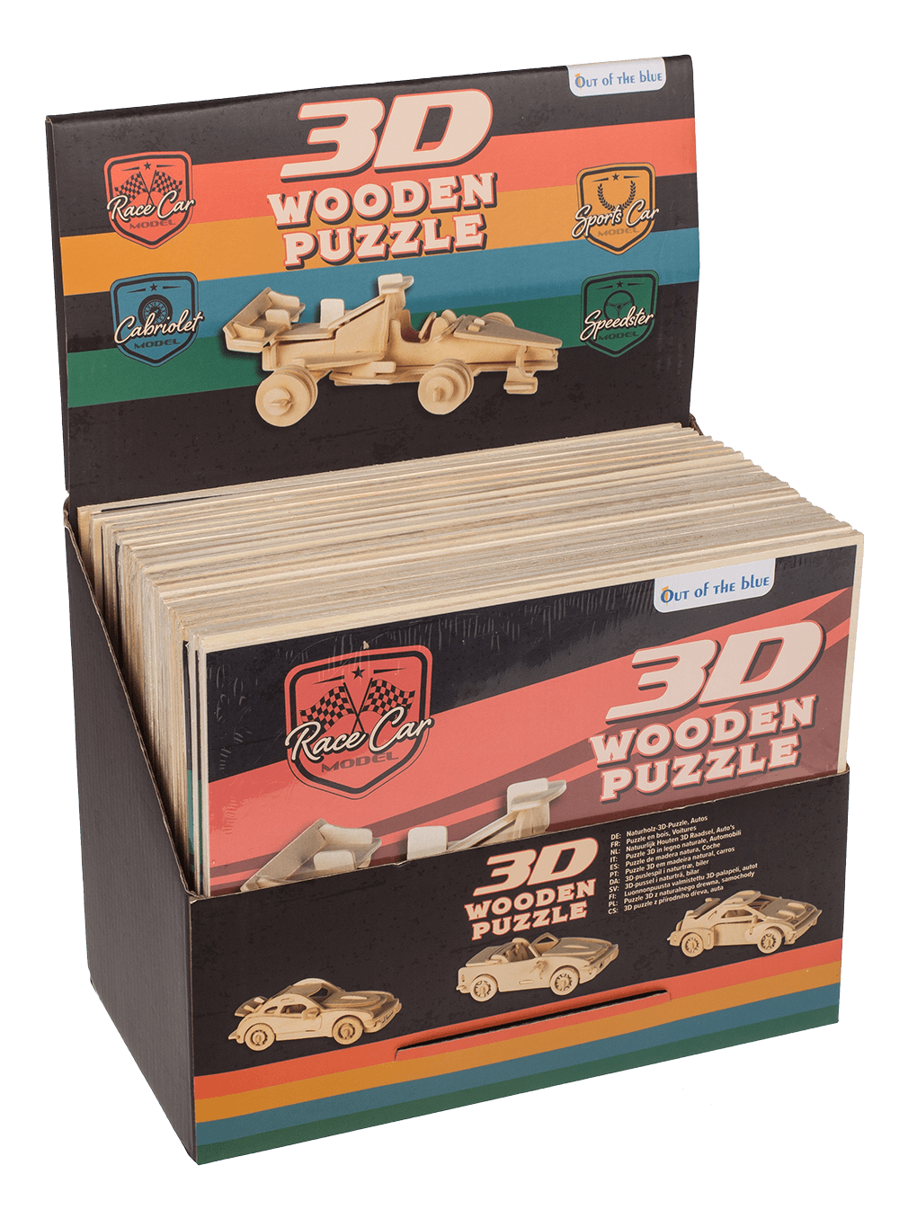Natural Wooden 3D Puzzle, Cars,