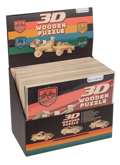 Natural Wooden 3D Puzzle, Cars,