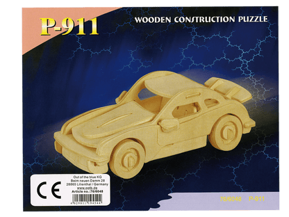 Natural Wooden 3D Puzzle, Cars,