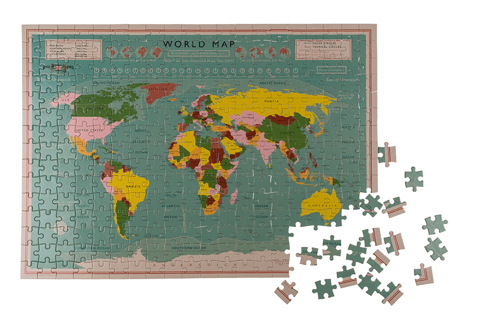 Puzzle, World Map,