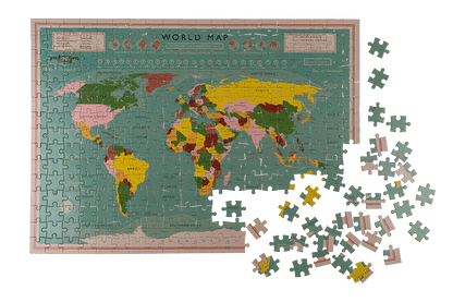 Puzzle, World Map,