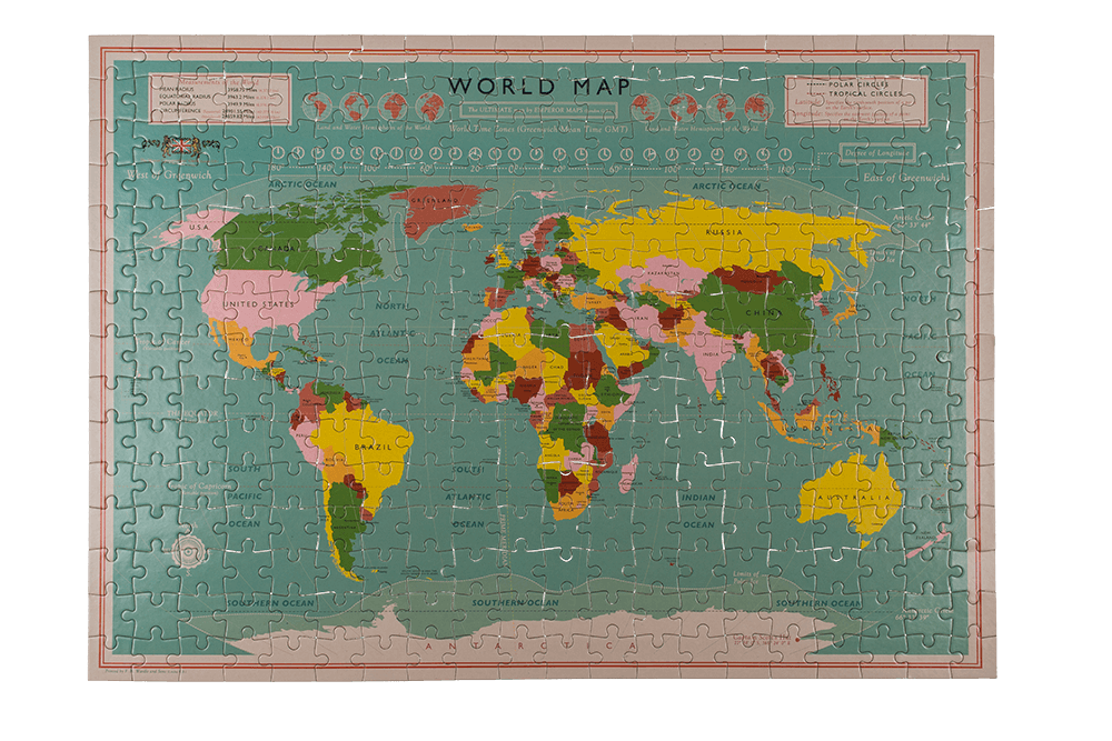 Puzzle, World Map,
