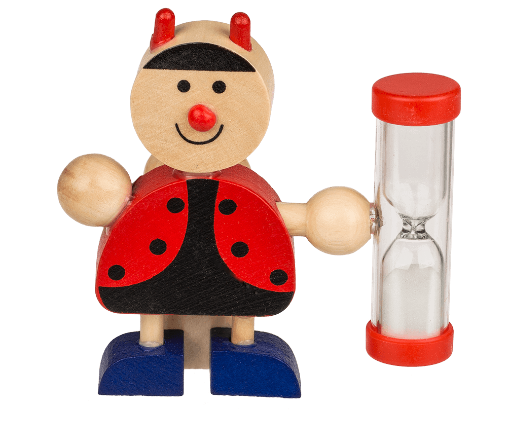 Wooden Toothbrush Holder, Animals with Hourglass,