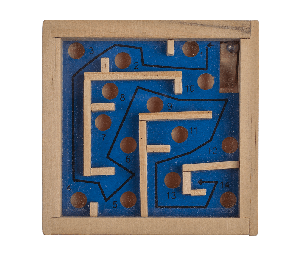 Wooden game of skill, Labyrinth,