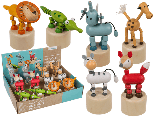 Wooden pushing puppet, animal